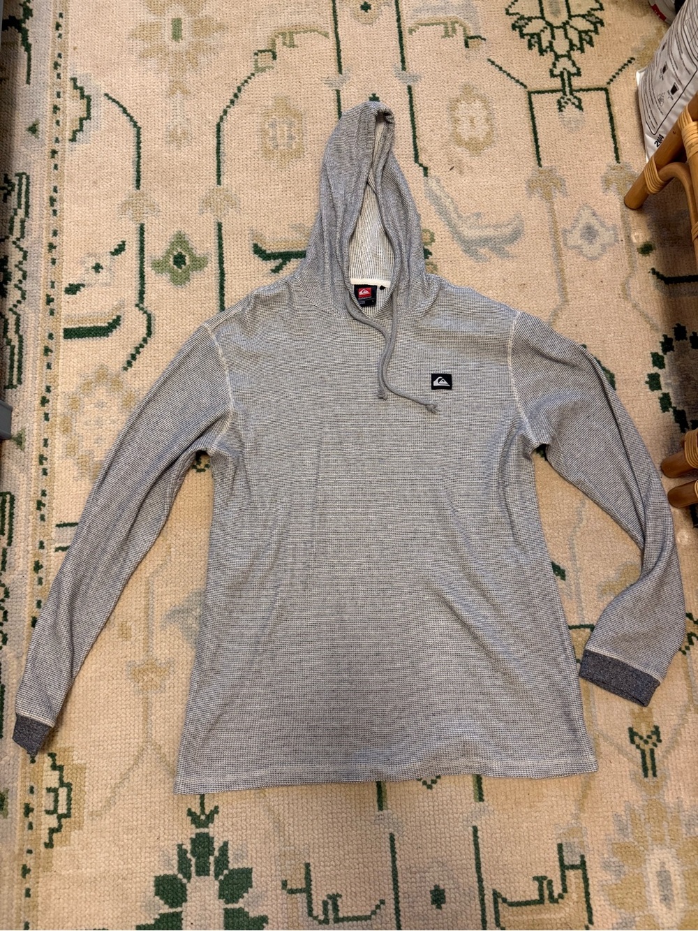 Quiksilver Men's Gray Hooded Long-Sleeve pullover